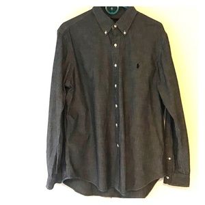 Ralph Lauren gray button down shirt size Large